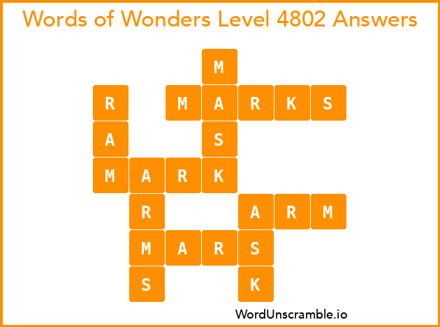 Words of Wonders Level 4802 Answers