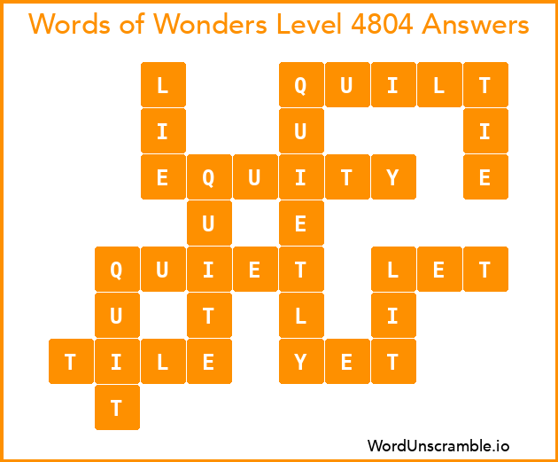 Words of Wonders Level 4804 Answers