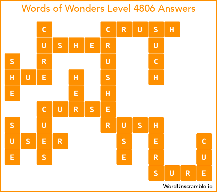 Words of Wonders Level 4806 Answers