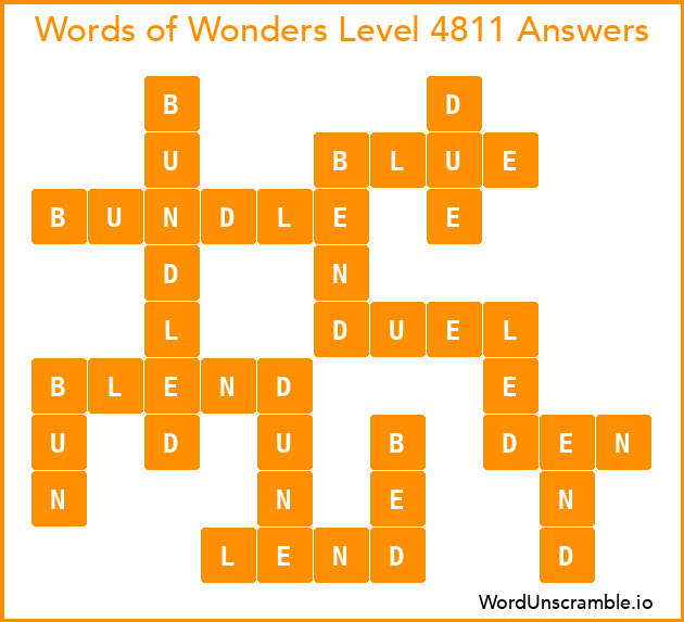 Words of Wonders Level 4811 Answers