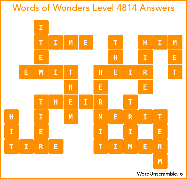Words of Wonders Level 4814 Answers