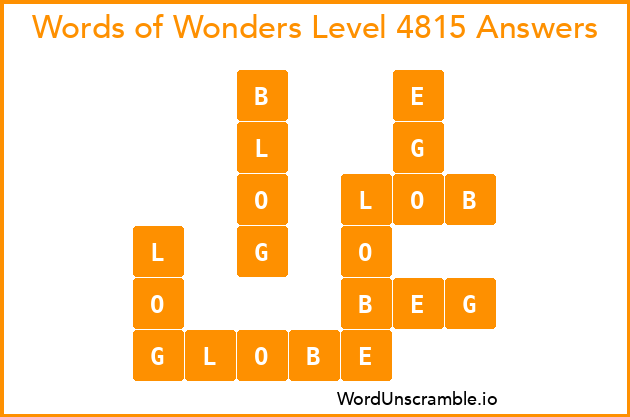 Words of Wonders Level 4815 Answers