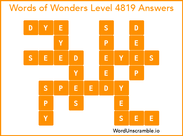 Words of Wonders Level 4819 Answers