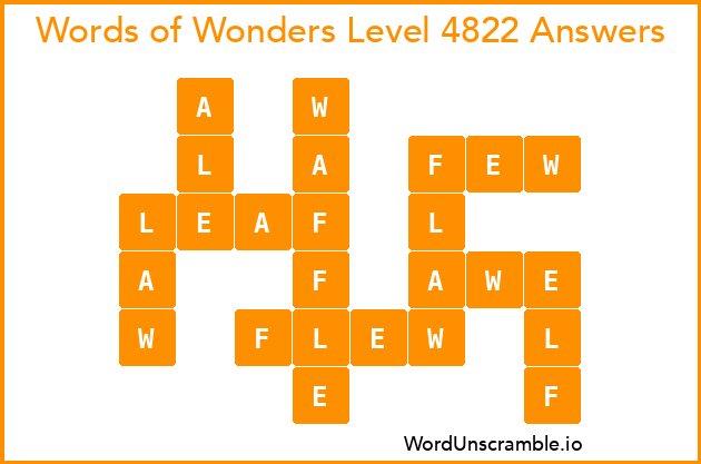 Words of Wonders Level 4822 Answers