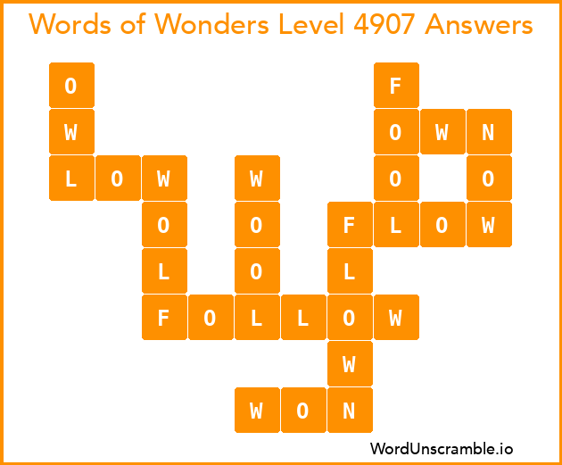 Words of Wonders Level 4907 Answers