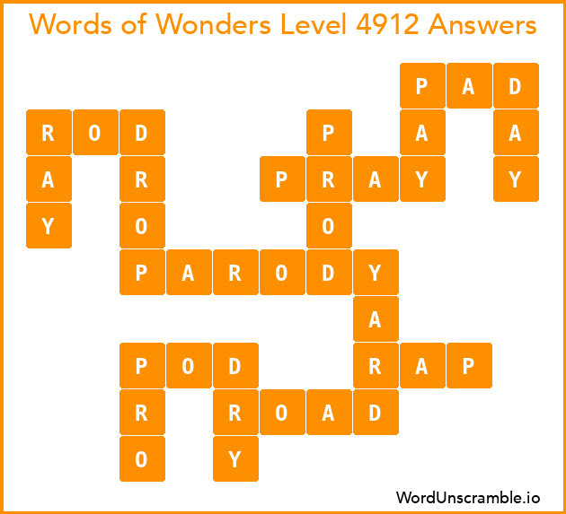 Words of Wonders Level 4912 Answers