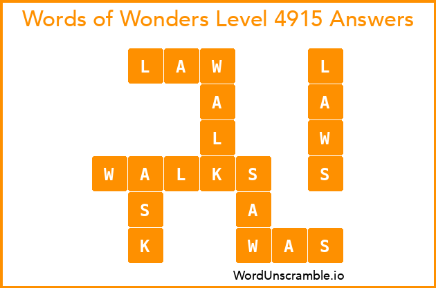 Words of Wonders Level 4915 Answers