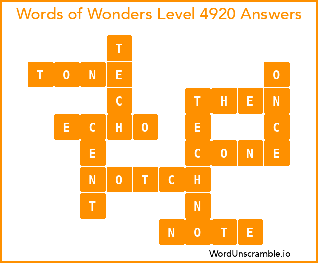 Words of Wonders Level 4920 Answers