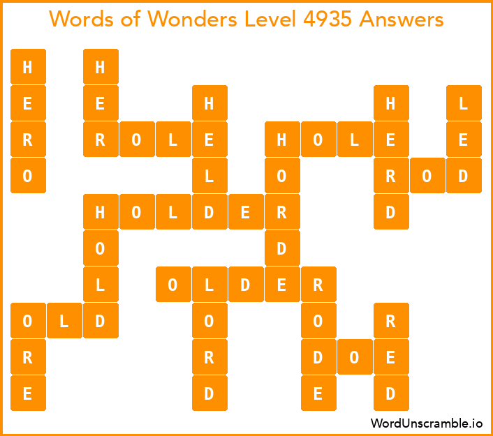 Words of Wonders Level 4935 Answers