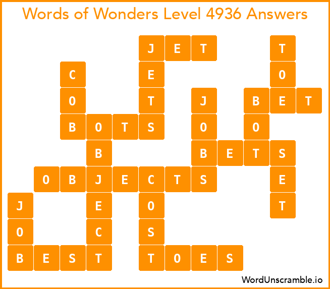 Words of Wonders Level 4936 Answers