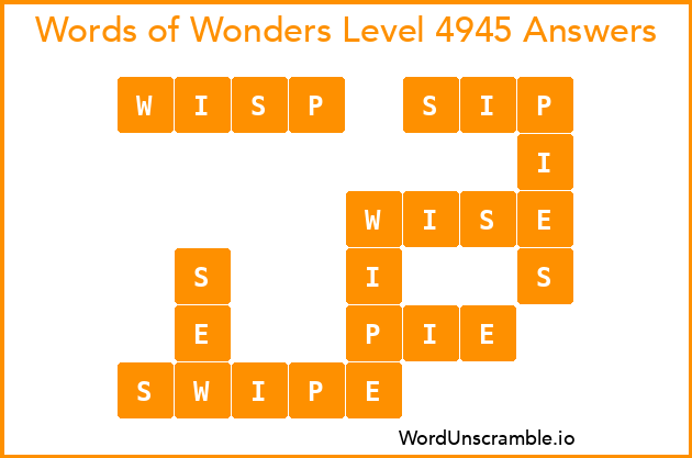Words of Wonders Level 4945 Answers