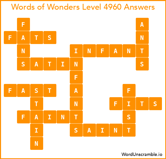 Words of Wonders Level 4960 Answers