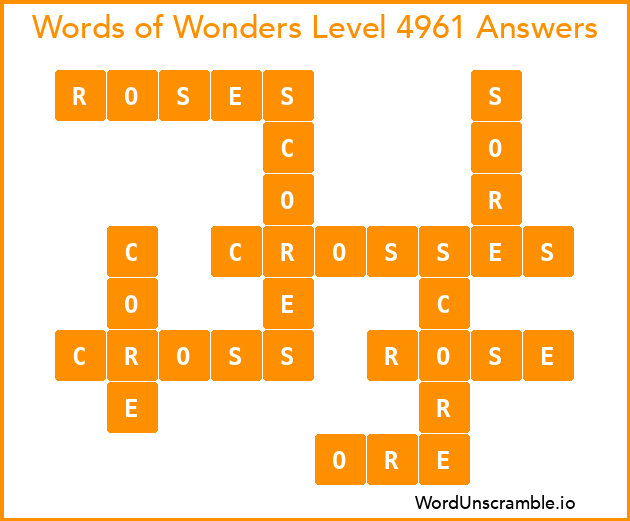 Words of Wonders Level 4961 Answers