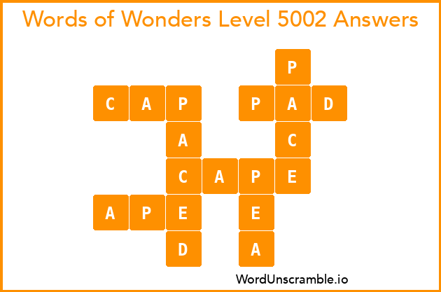 Words of Wonders Level 5002 Answers