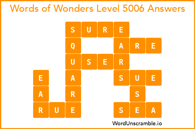 Words of Wonders Level 5006 Answers
