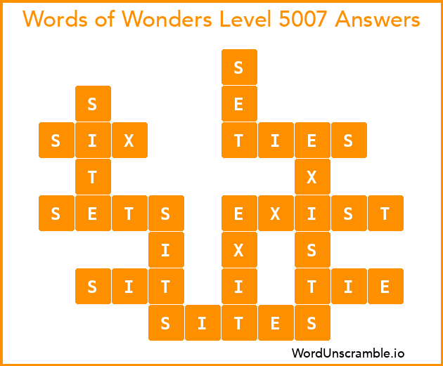 Words of Wonders Level 5007 Answers