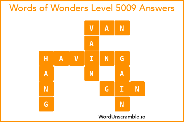 Words of Wonders Level 5009 Answers