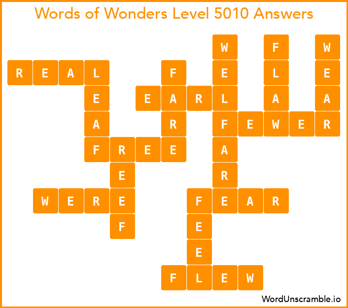 Words of Wonders Level 5010 Answers