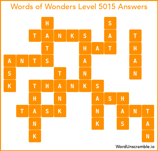 Words of Wonders Level 5015 Answers