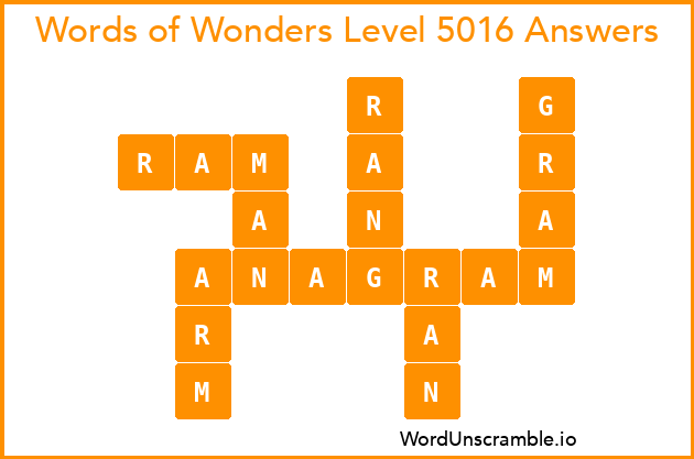 Words of Wonders Level 5016 Answers