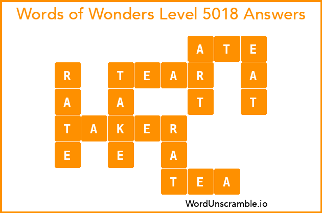 Words of Wonders Level 5018 Answers