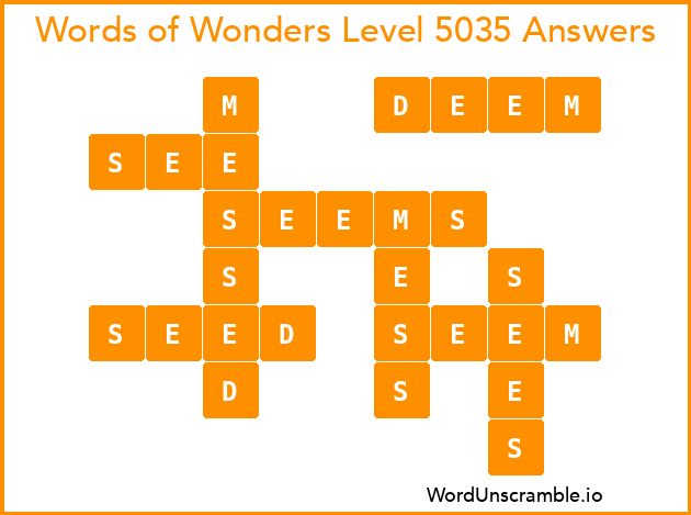 Words of Wonders Level 5035 Answers
