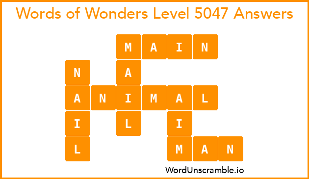 Words of Wonders Level 5047 Answers