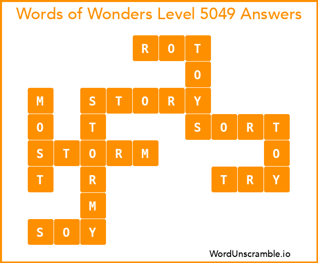 Words of Wonders Level 5049 Answers