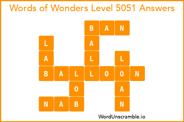 Words of Wonders Level 5051 Answers
