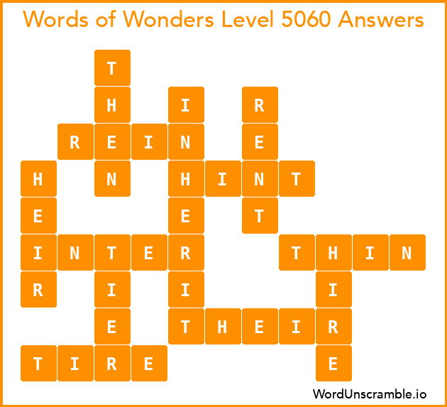 Words of Wonders Level 5060 Answers