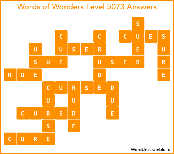 Words of Wonders Level 5073 Answers