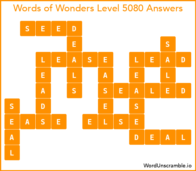 Words of Wonders Level 5080 Answers