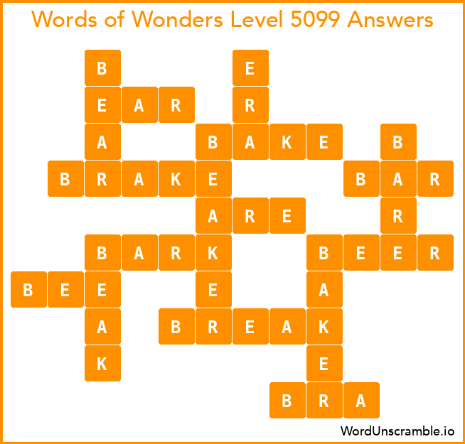 Words of Wonders Level 5099 Answers