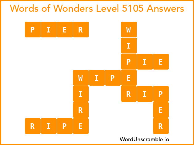 Words of Wonders Level 5105 Answers
