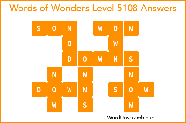 Words of Wonders Level 5108 Answers