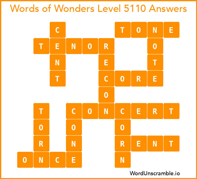 Words of Wonders Level 5110 Answers