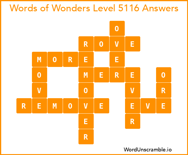 Words of Wonders Level 5116 Answers