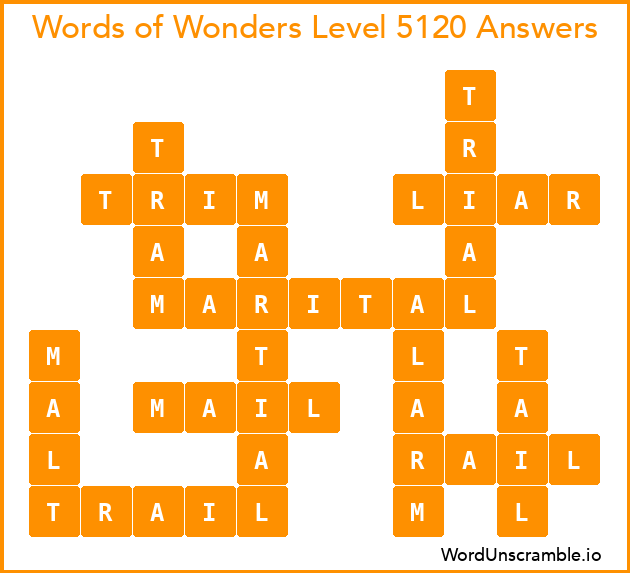 Words of Wonders Level 5120 Answers