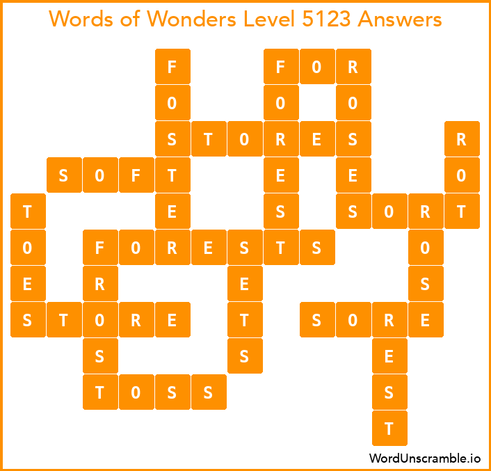 Words of Wonders Level 5123 Answers
