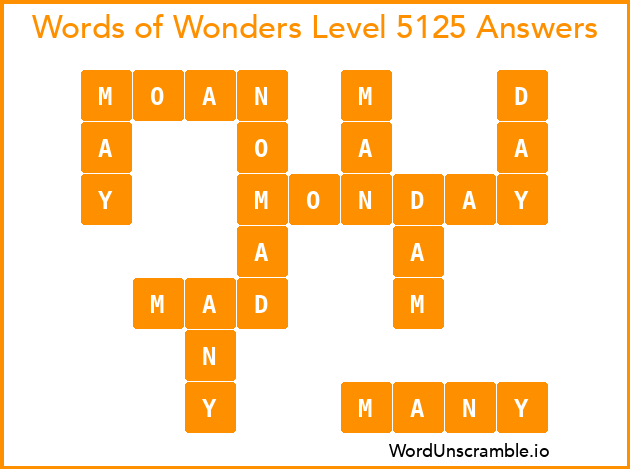 Words of Wonders Level 5125 Answers