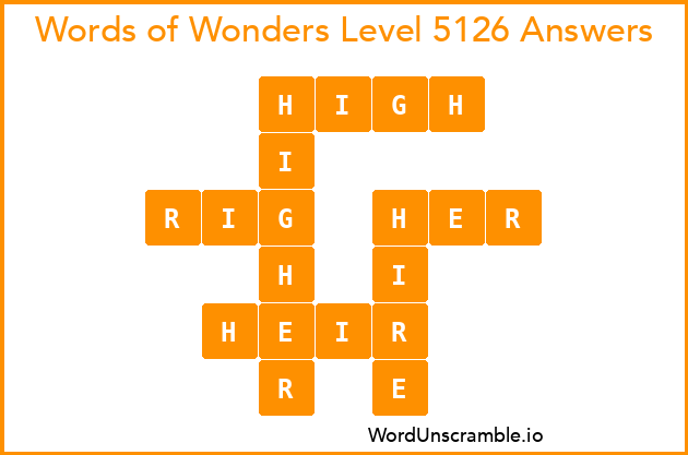 Words of Wonders Level 5126 Answers