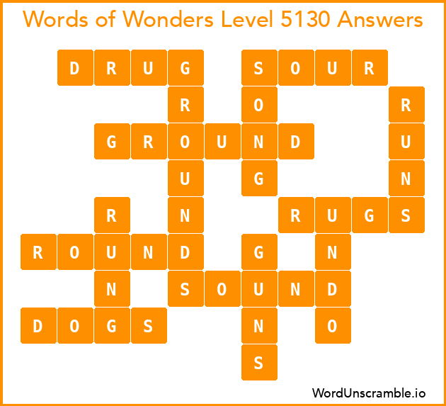 Words of Wonders Level 5130 Answers
