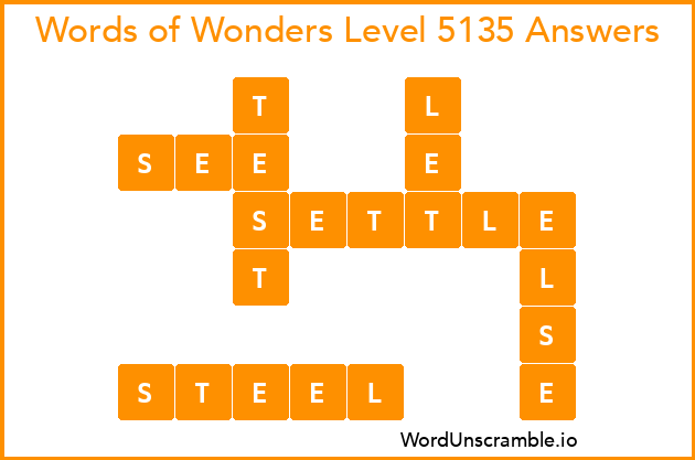 Words of Wonders Level 5135 Answers