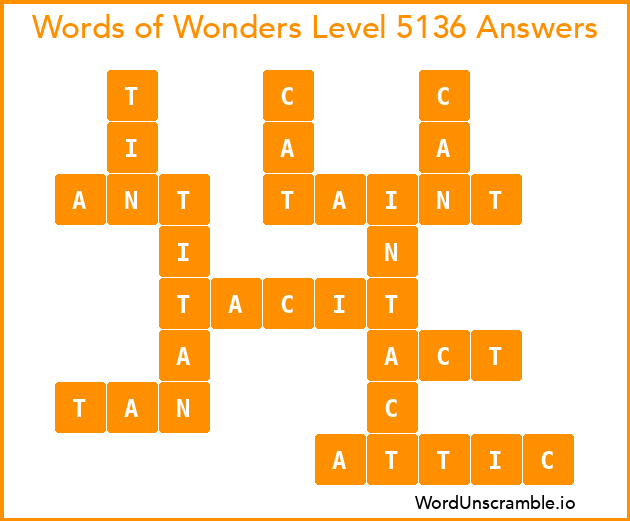 Words of Wonders Level 5136 Answers