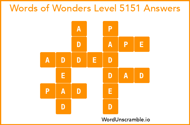 Words of Wonders Level 5151 Answers
