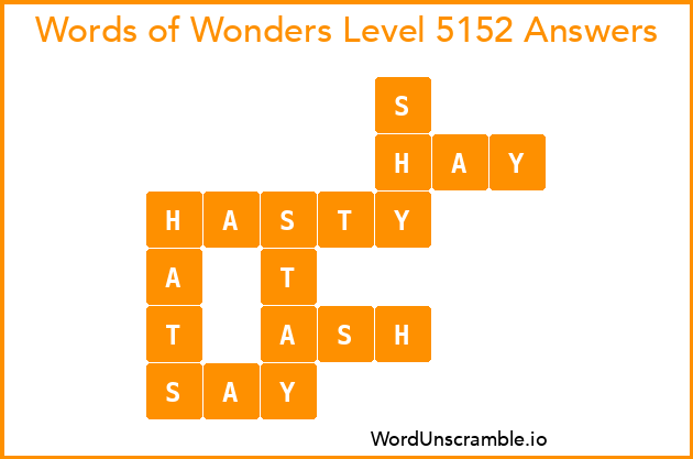 Words of Wonders Level 5152 Answers