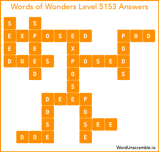 Words of Wonders Level 5153 Answers