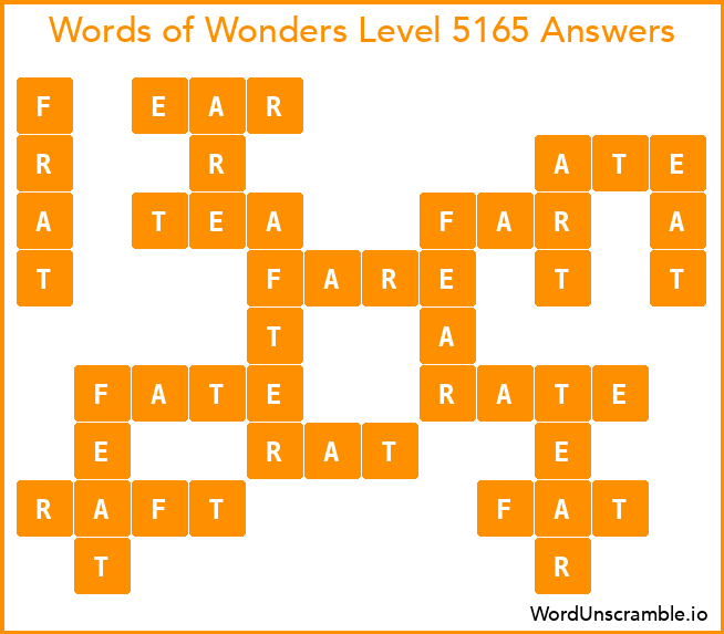 Words of Wonders Level 5165 Answers