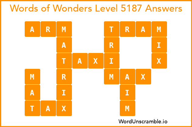 Words of Wonders Level 5187 Answers