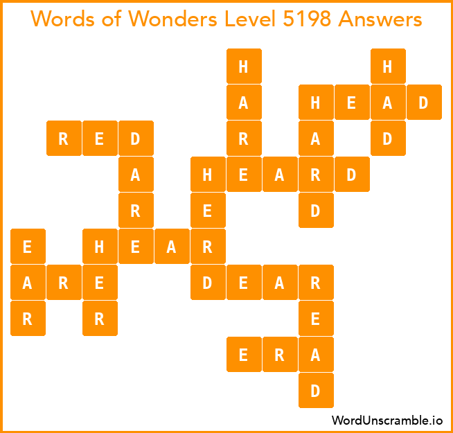 Words of Wonders Level 5198 Answers